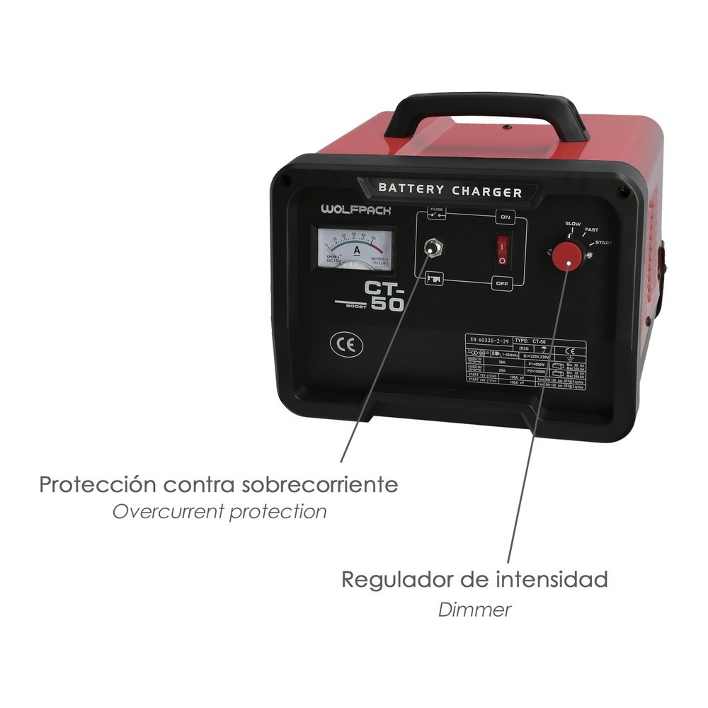 Carga Baterias 12/24V 30-350Ah Con Arrancador al por Mayor | Almacén de Ferretería
