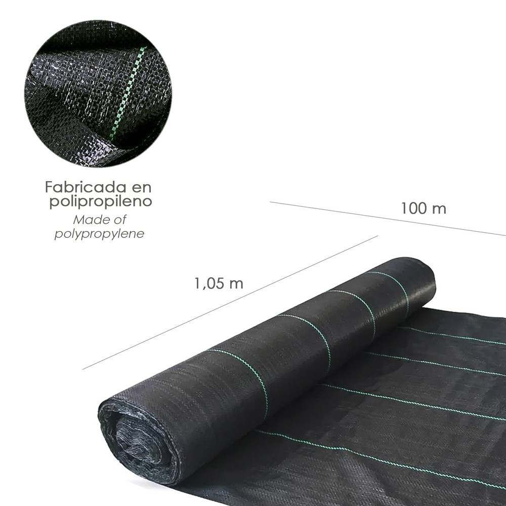 Malla Antihierbas (Rollo 1,05x10 Metros) Malla Anti Maleza, Malla Geotextil Jardin, Tela Anti Hierbas Jardin, al por Mayor | Alm