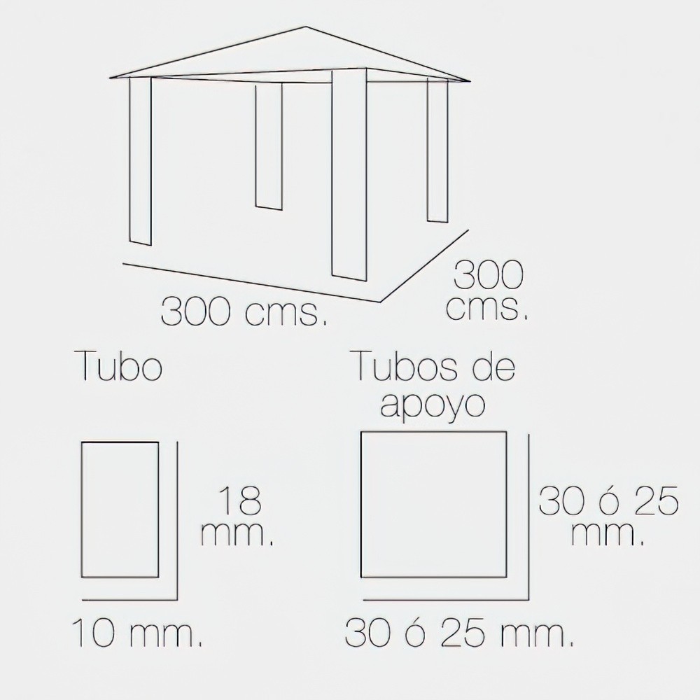 Pergola Papillon 3x3 Metros Plegable Aluminio al por Mayor | Almacén de Ferretería