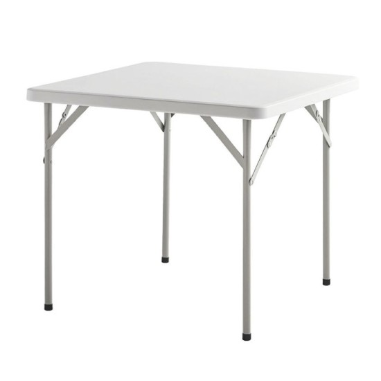 Mesa Plegable Cuadrada HDPE Multifuncional, Portatil, Resistente,Multiusos 86x86x74 cm, Color Blanco al por Mayor | Almacén de F