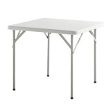 Mesa Plegable Cuadrada HDPE Multifuncional, Portatil, Resistente,Multiusos 86x86x74 cm, Color Blanco al por Mayor | Almacén de F