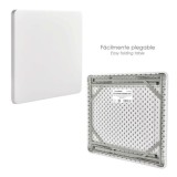 Mesa Plegable Cuadrada HDPE Multifuncional, Portatil, Resistente,Multiusos 86x86x74 cm, Color Blanco al por Mayor | Almacén de F