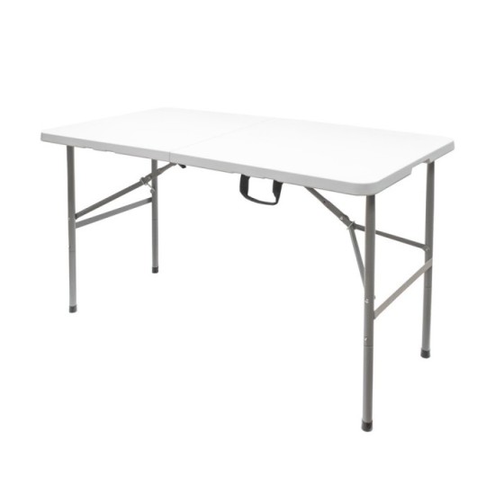 Mesa Plegable Rectangular HDPE 122x61x74 cm, Color Blanco al por Mayor | Almacén de Ferretería