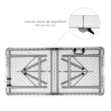 Mesa Plegable Rectangular HDPE 122x61x74 cm, Color Blanco al por Mayor | Almacén de Ferretería