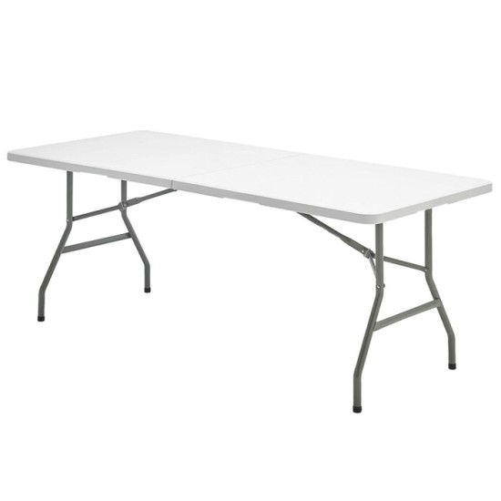 Mesa Plegable Rectangular HDPE 244x76x74 cm, Color Blanco al por Mayor | Almacén de Ferretería