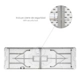 Mesa Plegable Rectangular HDPE 244x76x74 cm, Color Blanco al por Mayor | Almacén de Ferretería