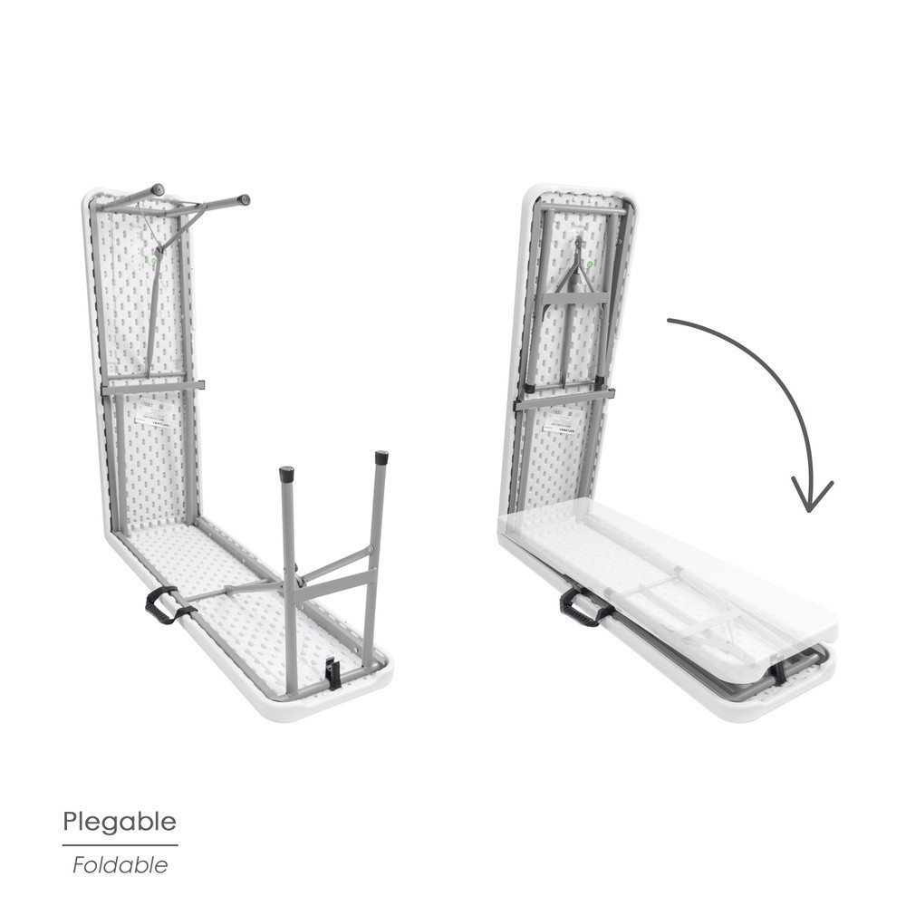 Banco Plegable Multifuncional, Portatil, Resistente,Multiusos 183x28x44 cm, Color Blanco al por Mayor | Almacén de Ferretería