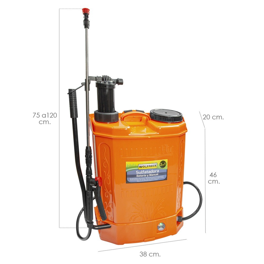 Sulfatadora Electrica A Bateria Doble Uso Bateria o Manual, Con Bateria Recargable 12 V / 8 Amperios al por Mayor | Almacén de F