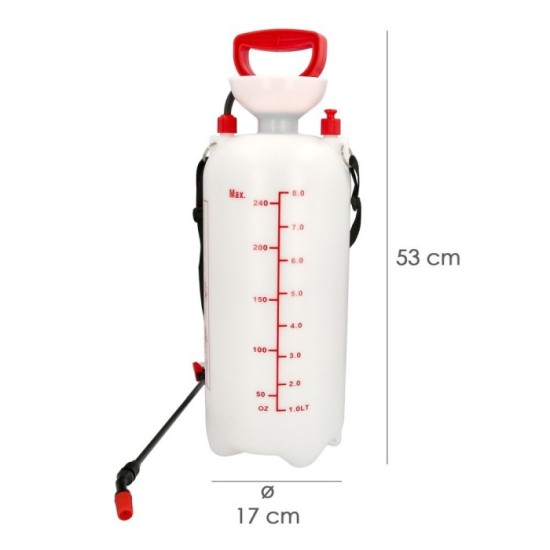 Sulfatadora Manual 8 Litros, Pulverizador Presion Previa, Mochila De Presion, Pulverizador Espalda, Mochila Pulverizador, al por