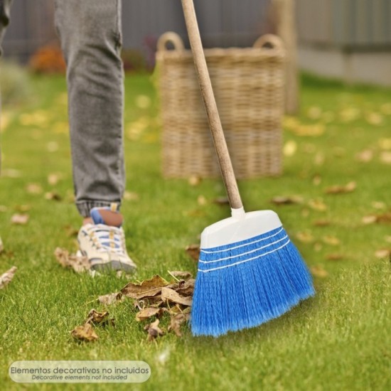 Escoba Jardin Azul Con Cordones Sin Mango, Escoba Terrazas, Terrazas, Cocheras, Calles, al por Mayor | Almacén de Ferretería