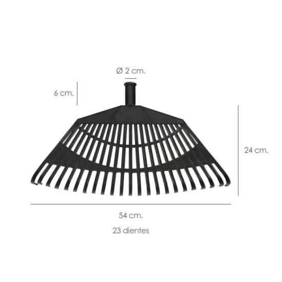 Rastrillo Plastico Trapezoidal Color Negro 32 Dientes al por Mayor | Almacén de Ferretería