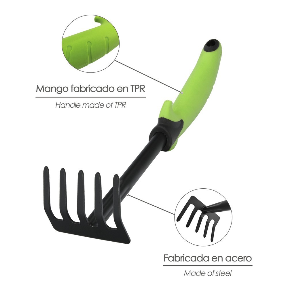 Rastrillo Jardin 1 Mano Mango TPR al por Mayor | Almacén de Ferretería