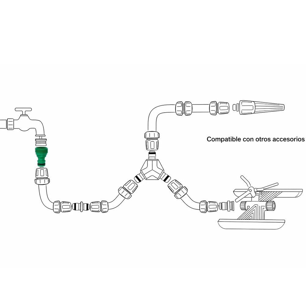 Adaptador Manguera Plastico 3/4 Macho Blister al por Mayor | Almacén de Ferretería