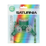 Adaptador Manguera Plastico 3/4 - 1" Hembra  con 2 tomas Blister al por Mayor | Almacén de Ferretería