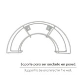 Soporte Manguera Pared Metalica 1/2 Luna Color Gris al por Mayor | Almacén de Ferretería