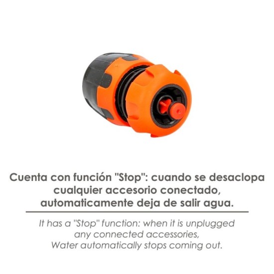 Conector Manguera Soft-Touch 1/2 Con Stop al por Mayor | Almacén de Ferretería