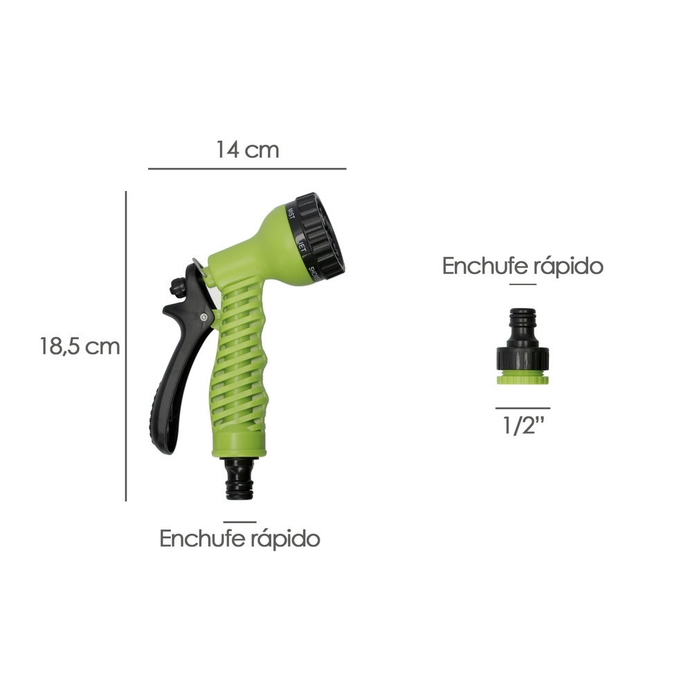 Portamangueras Pared 10 Metros Con Pistola al por Mayor | Almacén de Ferretería