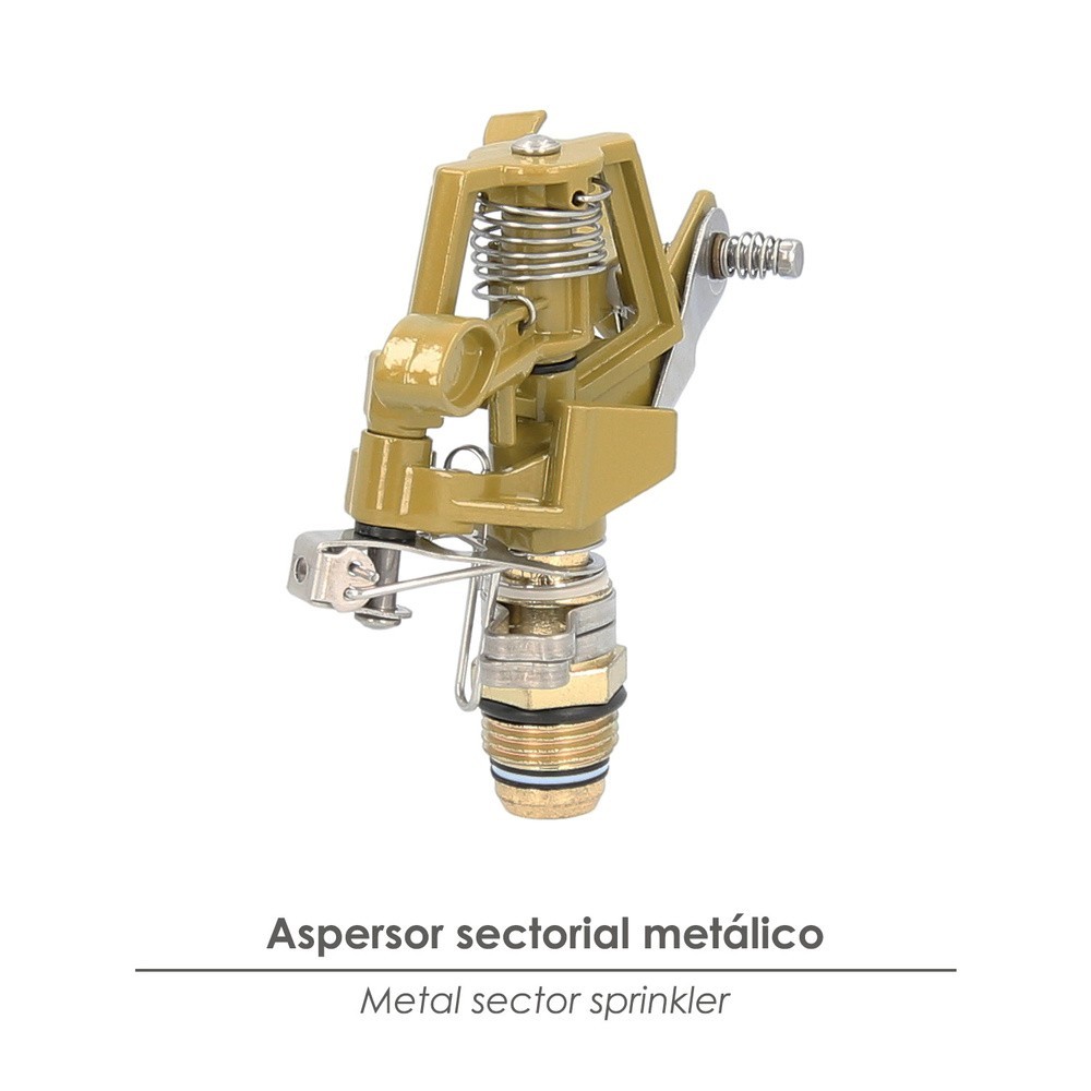 Aspersor Riego Regulable Metalico Sectorial Toma 1/2" Fabricado En Zinc, Riego De Jardines / Cesped al por Mayor | Almacén de Fe