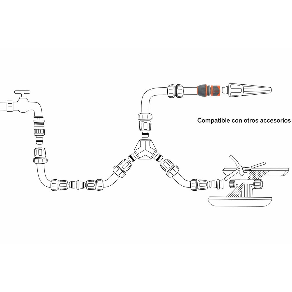 Conector Manguera Plastico Universal  1/2" 5/8" 3/4" al por Mayor | Almacén de Ferretería