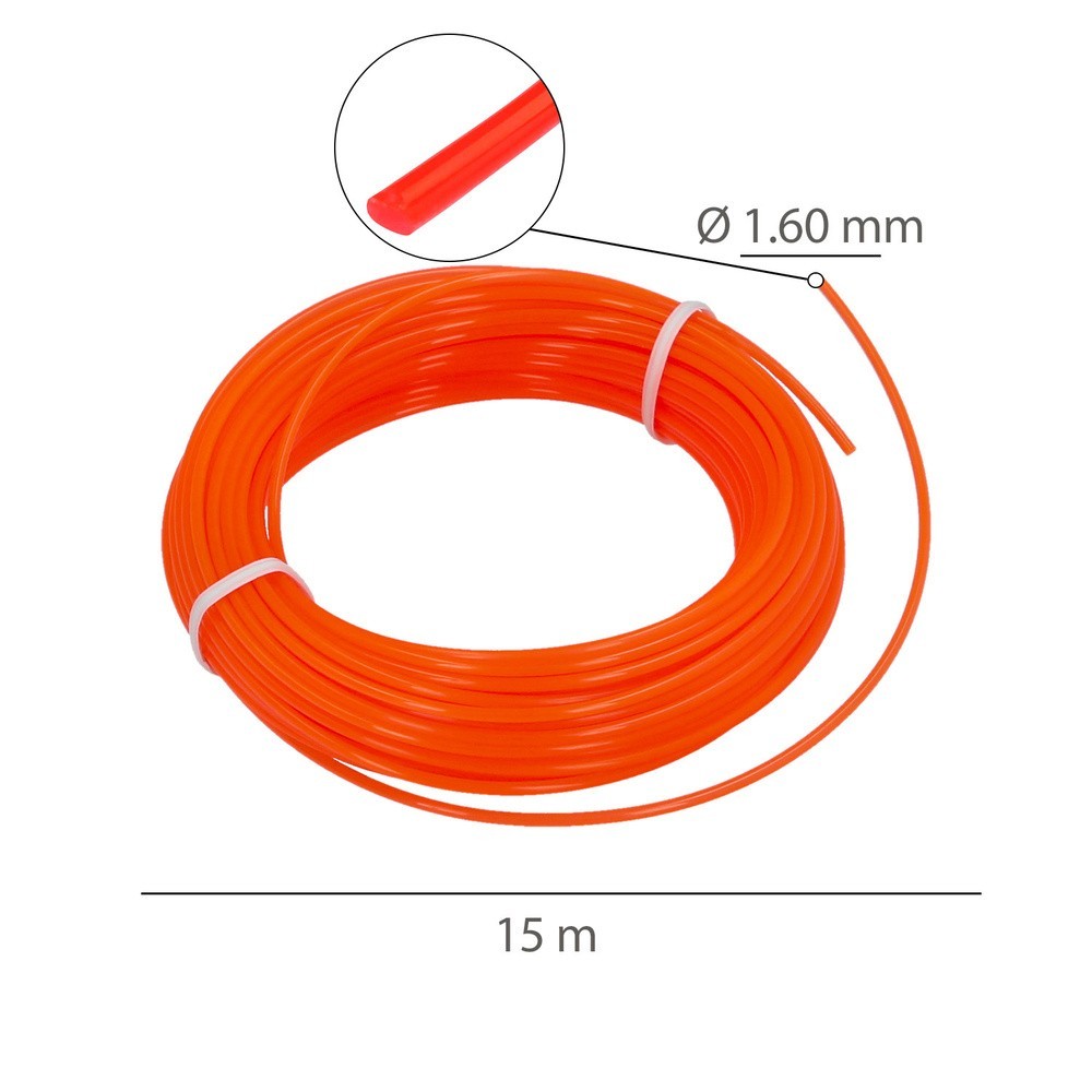 Hilo Nylon Redondo Ø 2,0 mm, (Rollo 15 metros) al por Mayor | Almacén de Ferretería