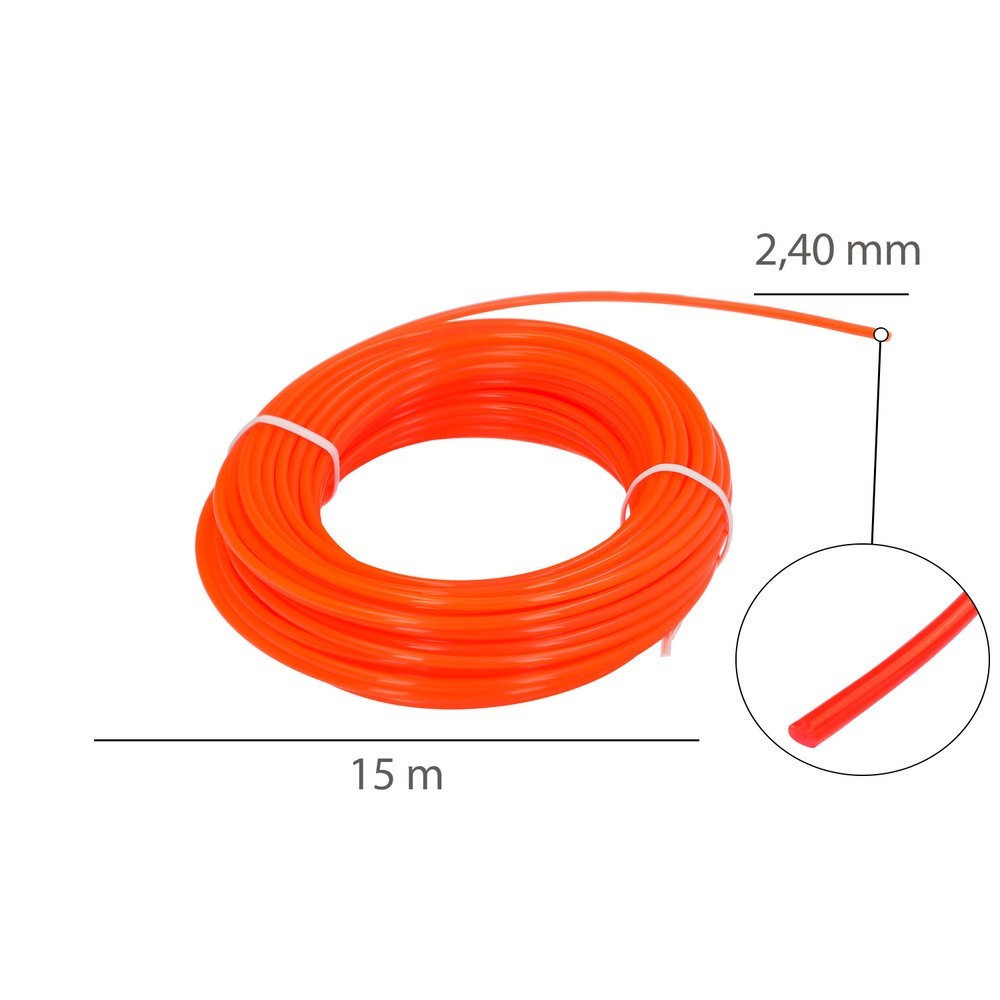 Hilo Nylon Redondo Ø 2,4 mm, (Rollo 15 metros) al por Mayor | Almacén de Ferretería