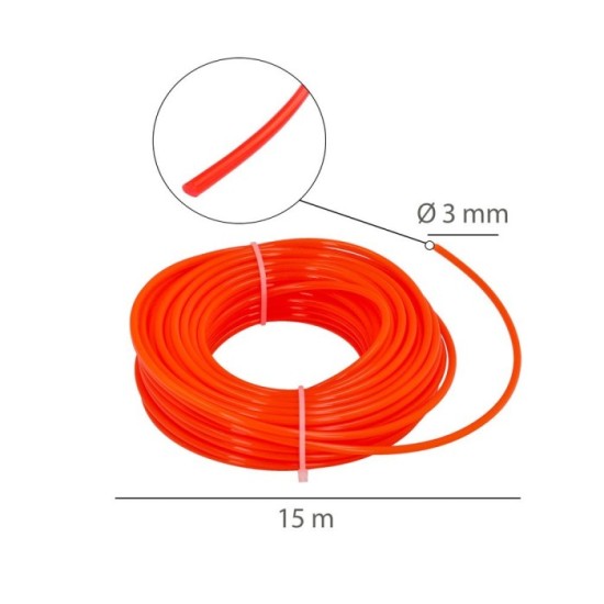 Hilo Nylon Redondo Ø 3,0 mm, (Rollo 15 metros) al por Mayor | Almacén de Ferretería