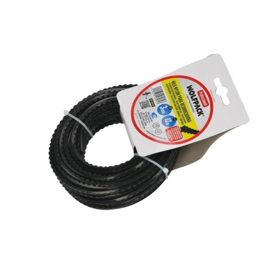 Hilo Nylon / Aluminio Dentadado Cuadrado Profesional Ø 3,0 mm, (Rollo 12 metros) al por Mayor | Almacén de Ferretería