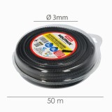 Hilo Nylon Desbrozadoras Cuadrado Dentado Profesional Ø 3,0 mm, Rollo 50 metros, Hilo Nylon Corte Desbrozadores Hierba, al por M