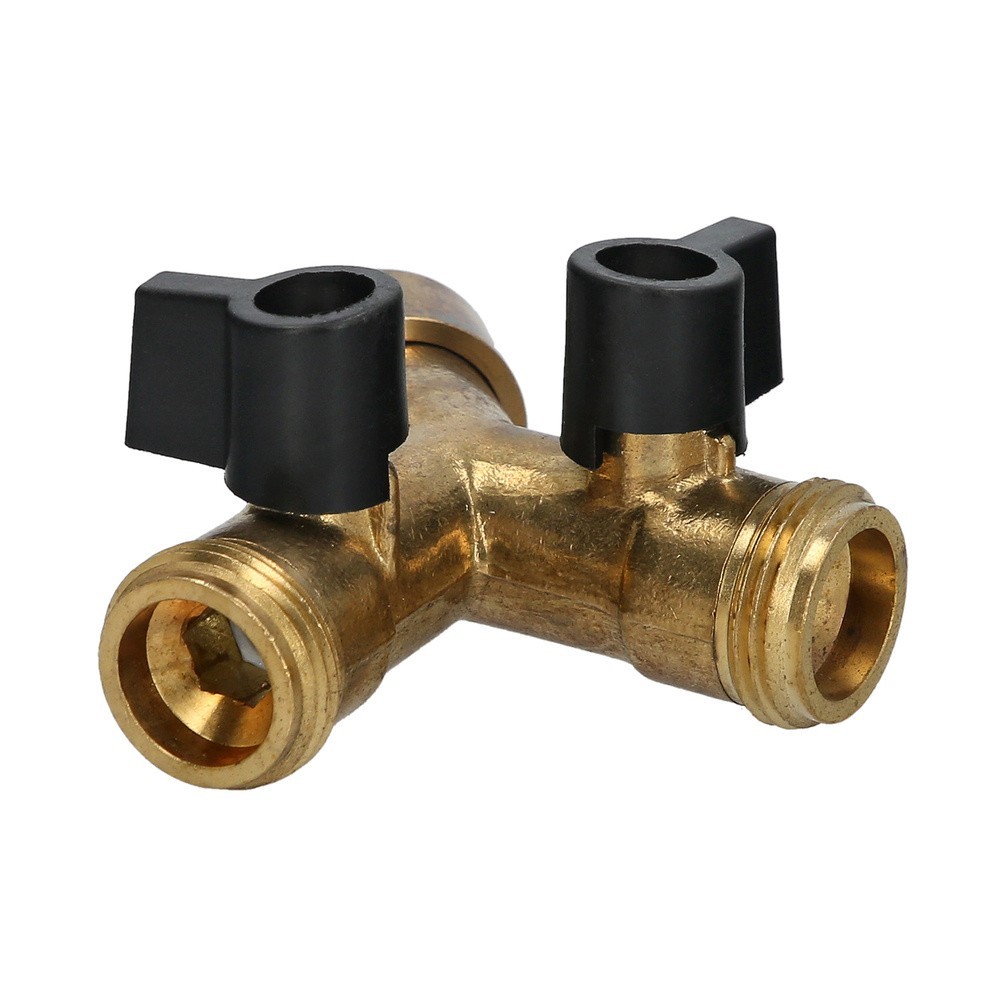 Adaptador Manguera Laton 2 Tomas Macho 3/4", Duplicador Grifo, Adaptador 2 Vias, Entrada 3/4" Hembra al por Mayor | Almacén de F