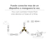 Adaptador Manguera Laton 2 Tomas Macho 3/4", Duplicador Grifo, Adaptador 2 Vias, Entrada 3/4" Hembra al por Mayor | Almacén de F