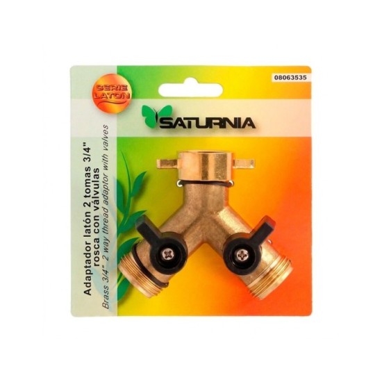 Adaptador Manguera Laton 2 Tomas Macho 3/4", Duplicador Grifo, Adaptador 2 Vias, Entrada 3/4" Hembra al por Mayor | Almacén de F
