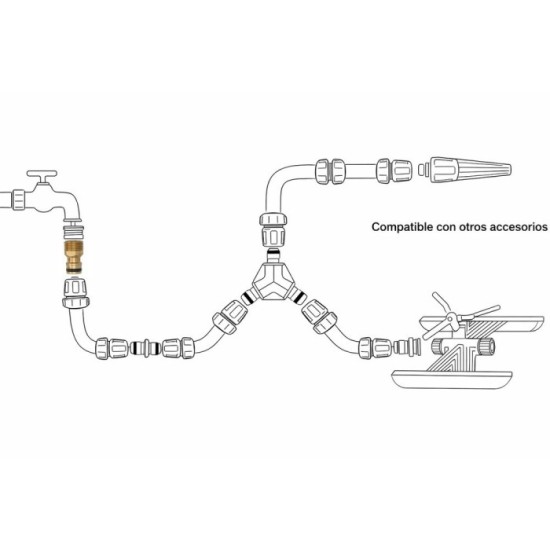Adaptador Manguera Laton 1/2" Macho al por Mayor | Almacén de Ferretería