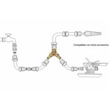Adaptador Manguera Laton 2 tomas para Grifo 3/4" al por Mayor | Almacén de Ferretería