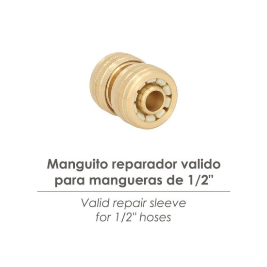 Reparador Laton Para Mangueras 1/2", Blister 1 pieza al por Mayor | Almacén de Ferretería