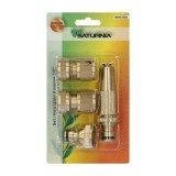 Set Riego 4 piezas Para Mangueras 1/2" Fabricado en laton, al por Mayor | Almacén de Ferretería