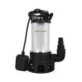 Bomba Aguas Sucias Sumergible Inoxidable 1,300 W, 25,000 lts/hora, Profundidad 7 Mts, Elevación 11 mts, Particulas max, Ø 38 mm,