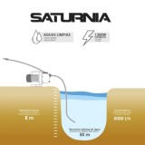 Bomba Aguas Limpias Superficie Acero Inoxidable 1,300 W, 5,000 lts/hora, Profundidad 8 Mts Elevación 50 mts, Presion Max: 5 Bar 