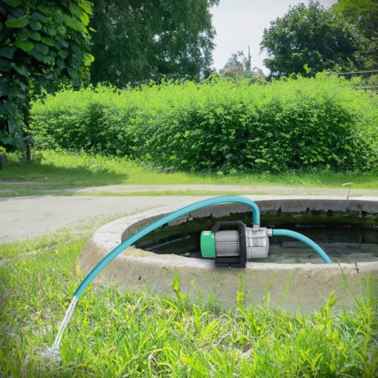 Bomba Aguas Limpias Superficie Acero Inoxidable 1,300 W, 5,000 lts/hora, Profundidad 8 Mts Elevación 50 mts, Presion Max: 5 Bar 
