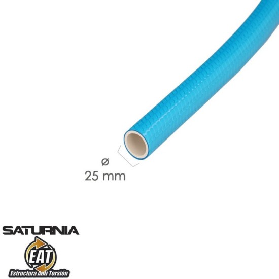 Manguera Tricotada No Torsion Blue Ø 25 mm, Rollo 50 metros, Manguera Anti Torsion, Manguera Sin Dobleces, Manguera Sin Nudos al