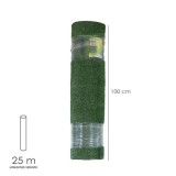 Cesped Artificial 7 mm, Rollo 1x25 mt, Césped Moqueta Para Interior y Exterior, Jardín, Terraza, Balcón, Uso Domestico al por Ma