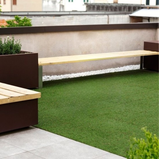 Cesped Artificial 7 mm, Rollo 1x25 mt, Césped Moqueta Para Interior y Exterior, Jardín, Terraza, Balcón, Uso Domestico al por Ma