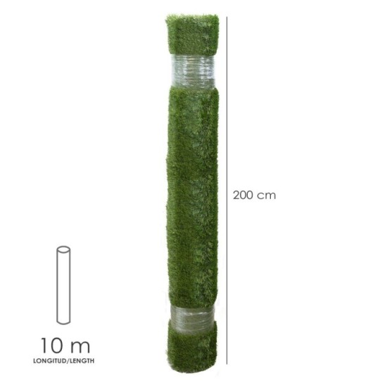 Cesped Artificial 33 mm, Rollo 2x10 metros, Césped Moqueta Para Interior y Exterior, Jardín, Terraza, Balcón, Uso Domestico al p
