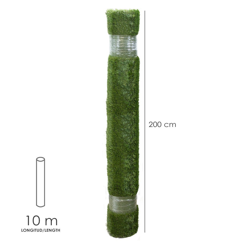 Cesped Artificial 33 mm, Rollo 2x10 metros, Césped Moqueta Para Interior y Exterior, Jardín, Terraza, Balcón, Uso Domestico al p