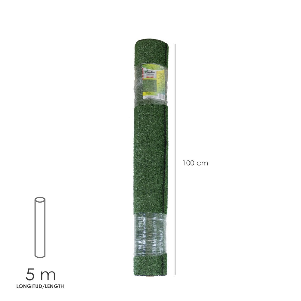 Cesped Artificial 7 mm, Rollo 1x5 metros, Césped Moqueta Para Interior y Exterior, Jardín, Terraza, Balcón, Uso Domestico al por