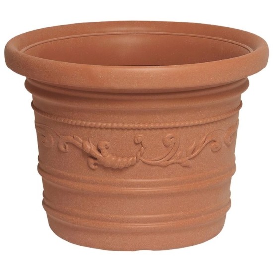 Saturnia Macetero Resina Redondo, Color Terracota, Resistente, Ideal Exterior, 60 Cm Diametro, al por Mayor | Almacén de Ferrete