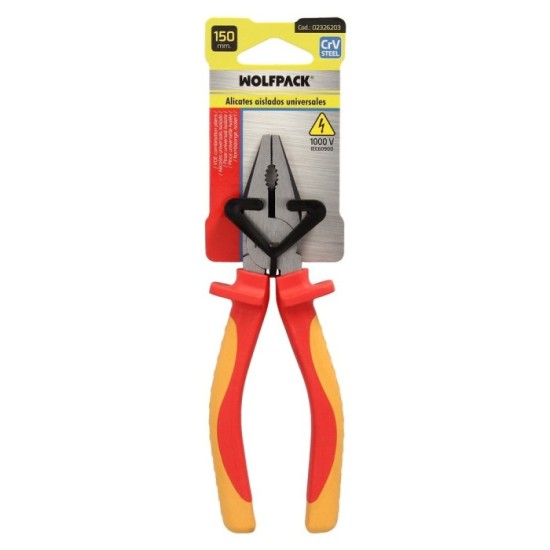 Alicates Universales 150 mm, Mangos Aislados Acero Cromo Vanadio Pelacables, Corta Cables, Pelador Cables al por Mayor | Almacén