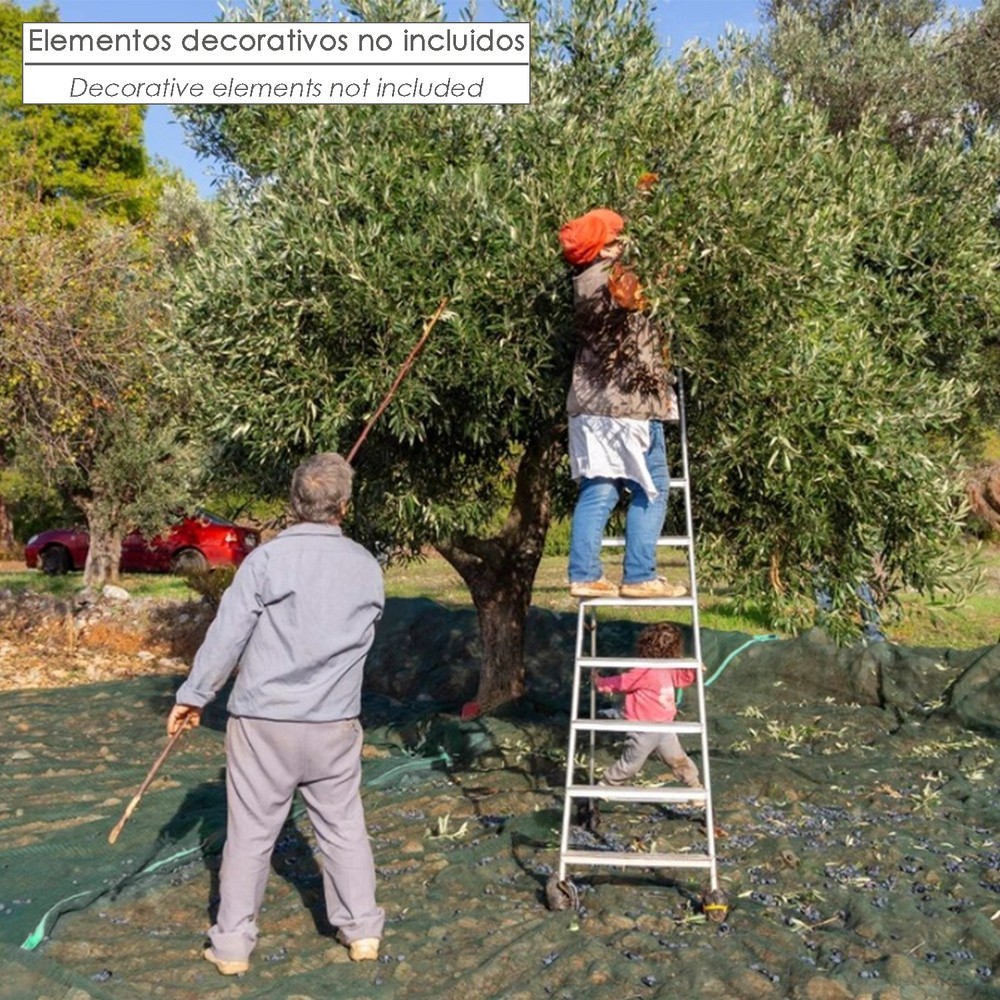 Mantas Aceituna 6 x 10 Metros, Multiusos 100% Hdpe Gramaje 90 Gr/m2, Reforzada, Con Ojales, Mantos Aceituna, Fardos Aceituna, al
