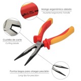 Alicates Boca Recta 200 mm, Mangos Aislados Acero Cromo Vanadio Pelacables, Corta Cables, Pelador Cables al por Mayor | Almacén 
