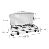 Cocina Gas 3 Fuegos Potencia 5,4 Kw, al por Mayor | Almacén de Ferretería