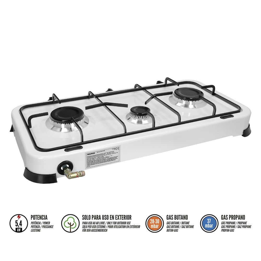 Cocina Gas 3 Fuegos Potencia 5,4 Kw, al por Mayor | Almacén de Ferretería